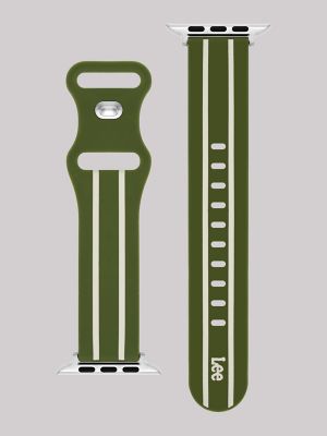 Stripe Silicone Universal Watchband:Green:One Size alternative view 3