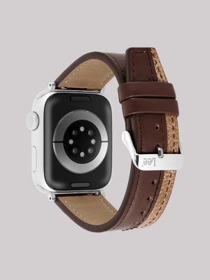 Solid with Side Stripe Vegan Leather Universal Watchband
