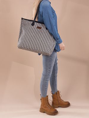 Women's Stripe Logo Tote