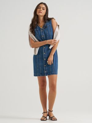 Women's V-Neck Seamed Rider Dress