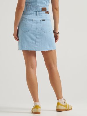 Women's Pleated Denim Skirt in Denim Kisses alternative view 2