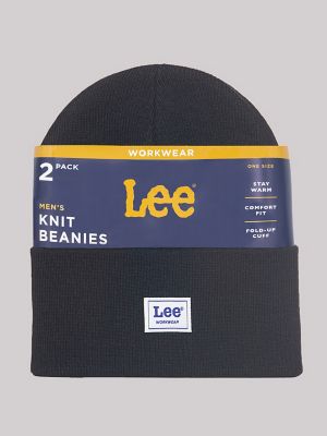 Workwear Logo Patch Beanie Set in Jet Black/Jet Black