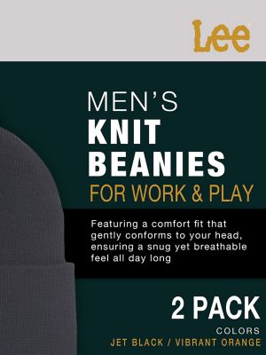 Workwear Logo Patch Beanie Set in Jet Black/Jet Black