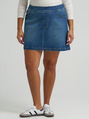 Women's Pull On Denim Skort (Plus)