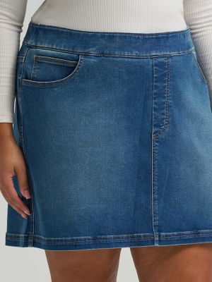 Women's Pull On Denim Skort (Plus)