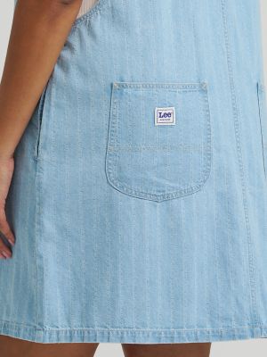 Women's Loose Bib Denim Overall Dress (Plus)
