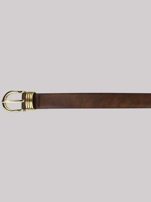 Women's Multi Metal Loops Belt in Brown alternative view