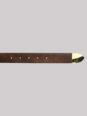 Women's Multi Metal Loops Belt in Brown alternative view 2