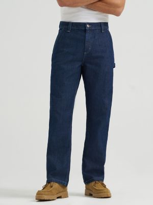 Men's 100% Cotton High Rise Loose Straight Carpenter Jean