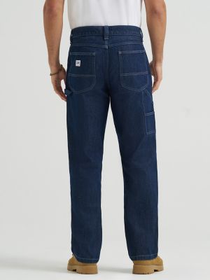 Men's 100% Cotton High Rise Loose Straight Carpenter Jean