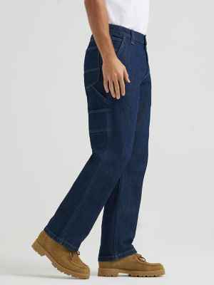 Men's 100% Cotton High Rise Loose Straight Carpenter Jean