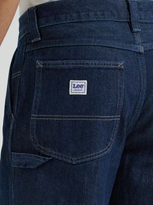 Men's 100% Cotton High Rise Loose Straight Carpenter Jean