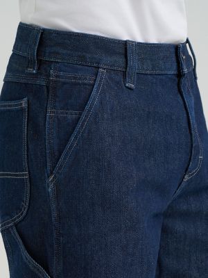 Men's 100% Cotton High Rise Loose Straight Carpenter Jean