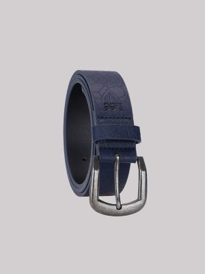 Women's Floral Embossed Belt in Navy alternative view