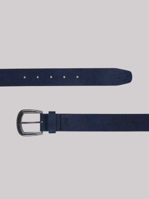 Women's Floral Embossed Belt in Navy alternative view 2