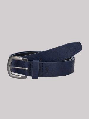 Women's Floral Embossed Belt in Navy alternative view 4