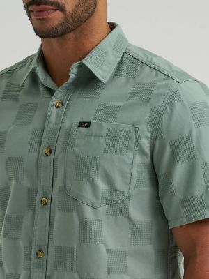 Men's Short Sleeve All Purpose Button Down Shirt in Desert Sage alternative view 2