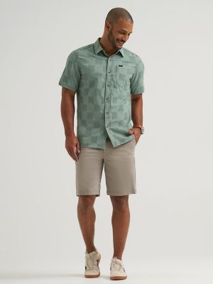Men's Short Sleeve All Purpose Button Down Shirt in Desert Sage alternative view 3