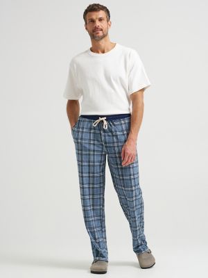 Men's Plaid Lounge Pant with Contrast Waistband