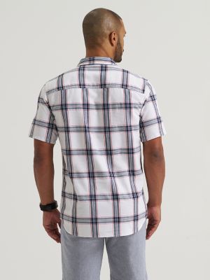 Men's Short Sleeve All Purpose Button Down Shirt in Americana Plaid alternative view