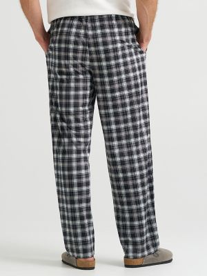 Men's Plaid Lounge Pant with Contrast Waistband