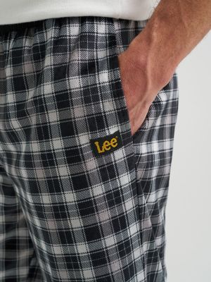 Men's Plaid Lounge Pant with Contrast Waistband