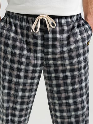 Men's Plaid Lounge Pant with Contrast Waistband