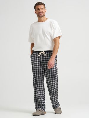Men's Plaid Lounge Pant with Contrast Waistband