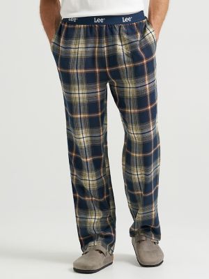 Men's Plaid Lounge Pant with Logo Waistband