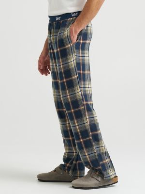 Men's Plaid Lounge Pant with Logo Waistband