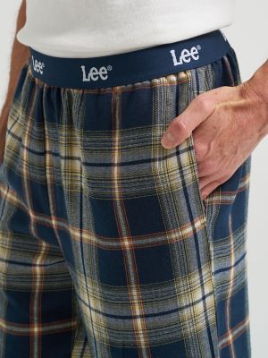 Men's Plaid Lounge Pant with Logo Waistband