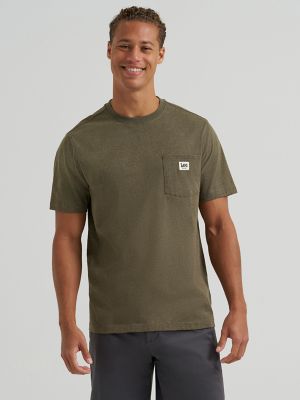Men's Jersey Pocket Tee in Dark Olive