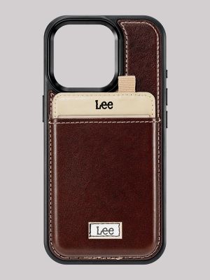 Solid Canvas with Back Patch iPhone Case:Brown:One Size alternative view