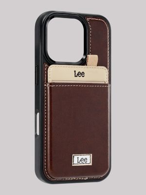 Solid Canvas with Back Patch iPhone Case:Brown:One Size alternative view 2