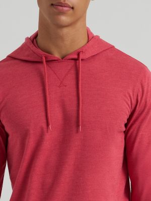 Men's Sueded Jersey Hoodie in Cardinal alternative view 2