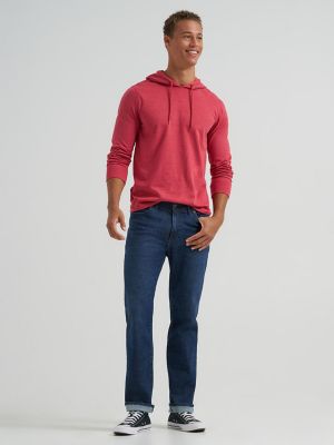 Men's Sueded Jersey Hoodie in Cardinal alternative view 3