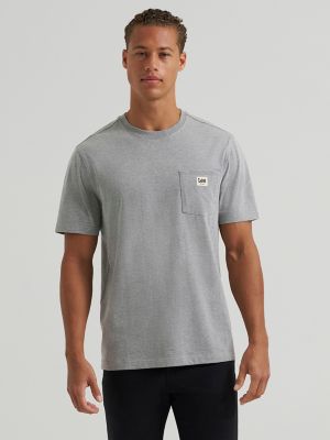 Men's Jersey Pocket Tee in Grey Heather main view