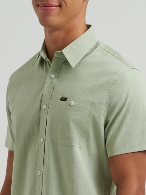 Men's One Pocket Slub Chambray Button Down Shirt