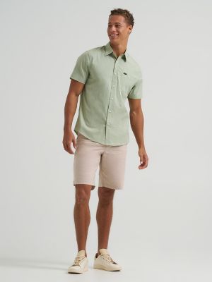 Men's One Pocket Slub Chambray Button Down Shirt