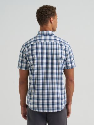 Men's One Pocket Plaid Button Down Shirt