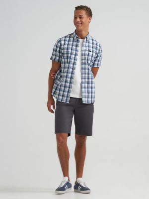 Men's One Pocket Plaid Button Down Shirt