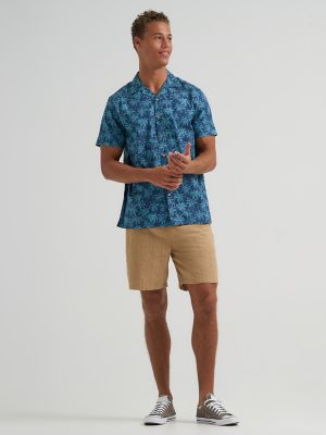 Men's Palm Print Camp Shirt