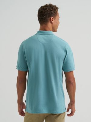 Men's Solid Mini Pique Polo Shirt