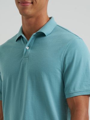 Men's Solid Mini Pique Polo Shirt