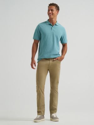 Men's Solid Mini Pique Polo Shirt
