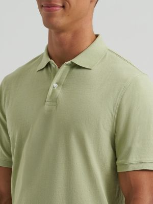 Men's Solid Mini Pique Polo Shirt in Reseda alternative view 2