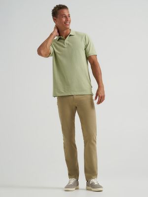 Men's Solid Mini Pique Polo Shirt in Reseda alternative view 3