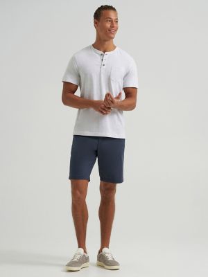 Men's Short Sleeve Jersey Henley in Oatmeal alternative view 3