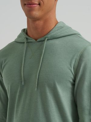 Men's Sueded Jersey Hoodie in Hedge Green alternative view 2