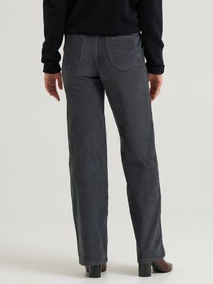 Women's Legendary Corduroy A-Line Pant in Gray Pinstripe